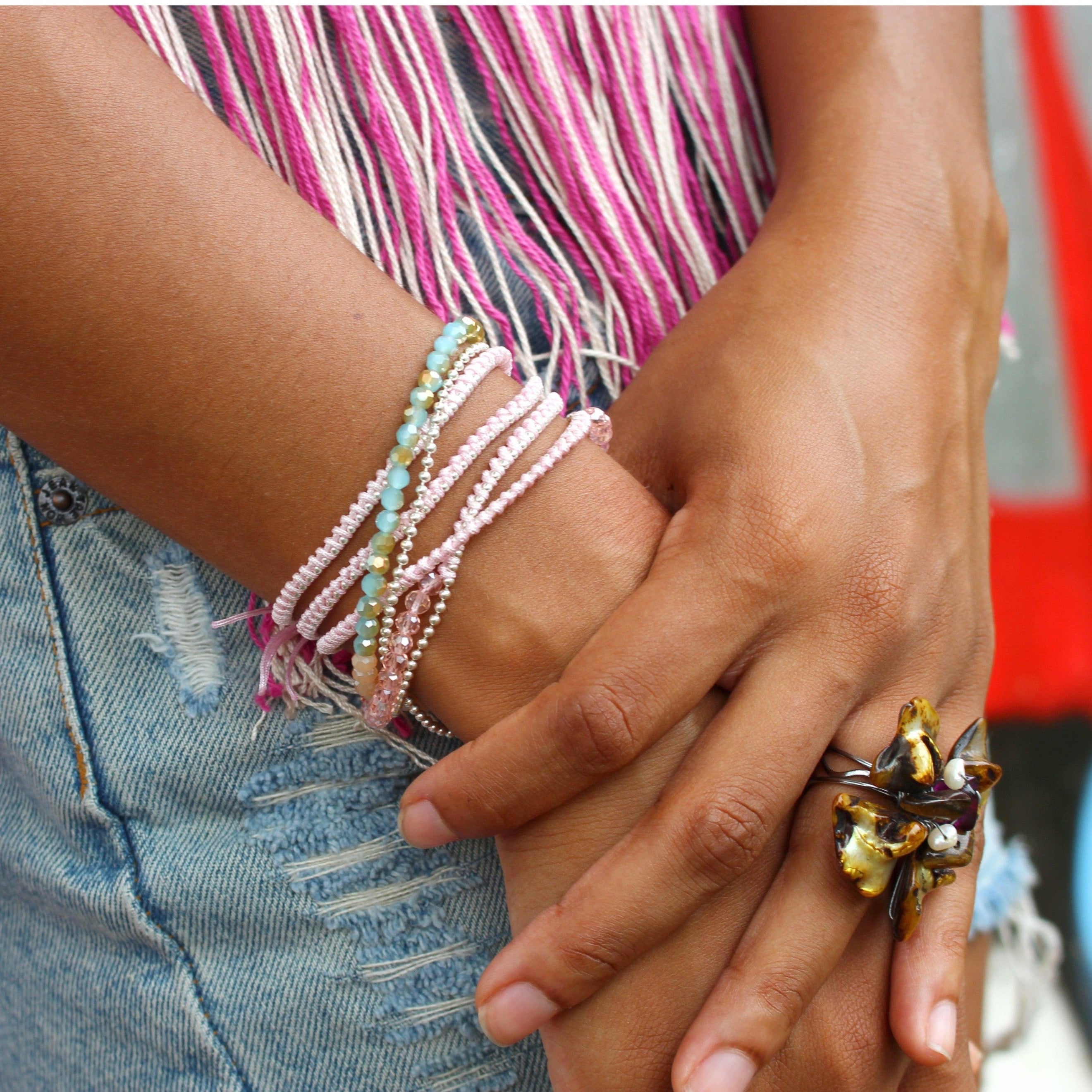 Anita Bead and Chain Wrap Bracelet Necklace – Thailand