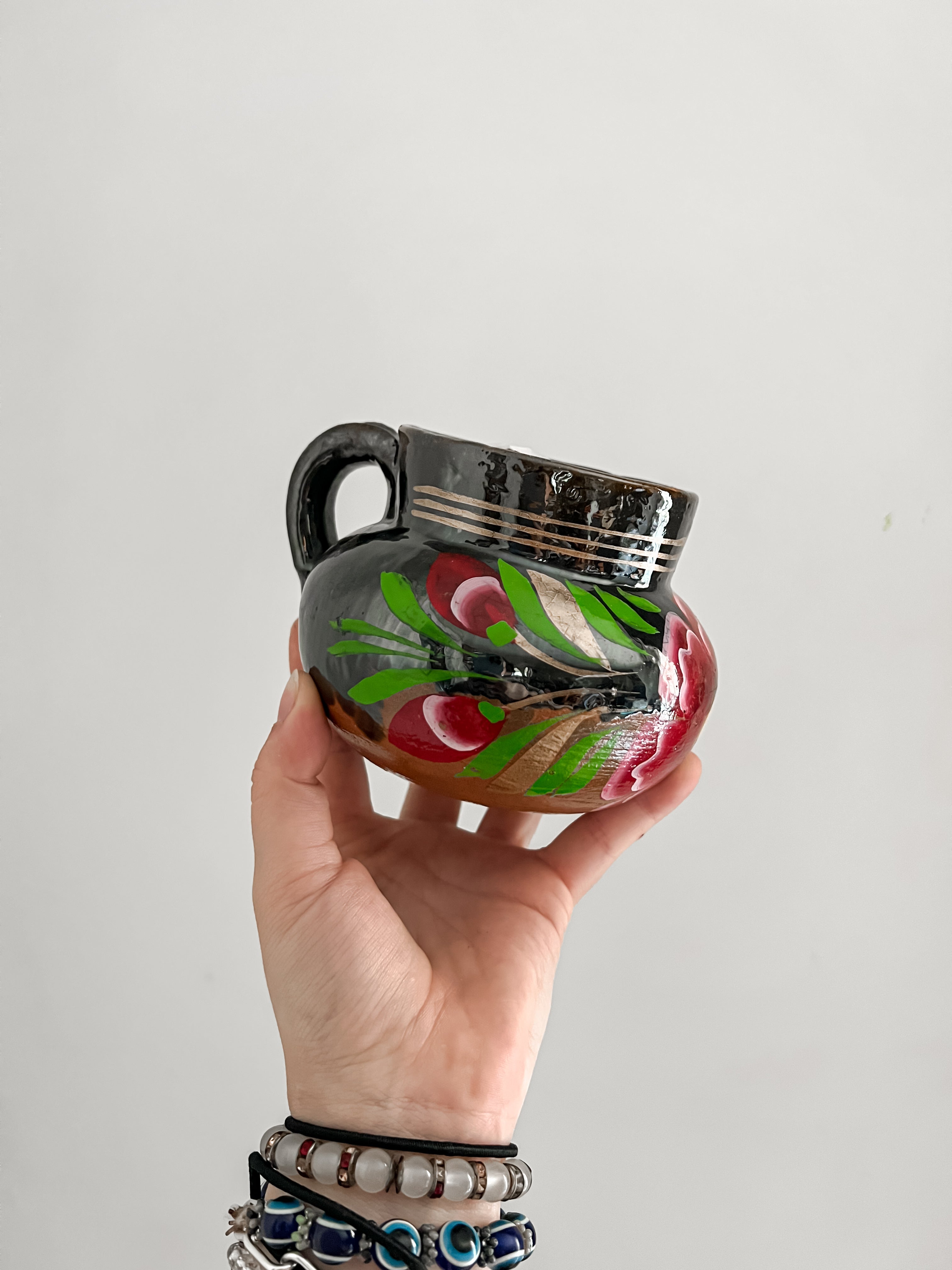 Floral Artesanal Barro Mug