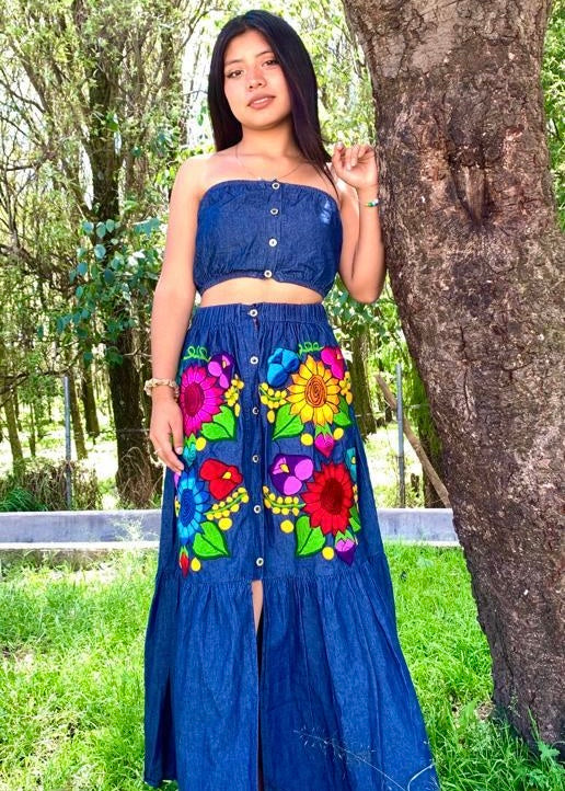 Lorena Two Piece Denim Set