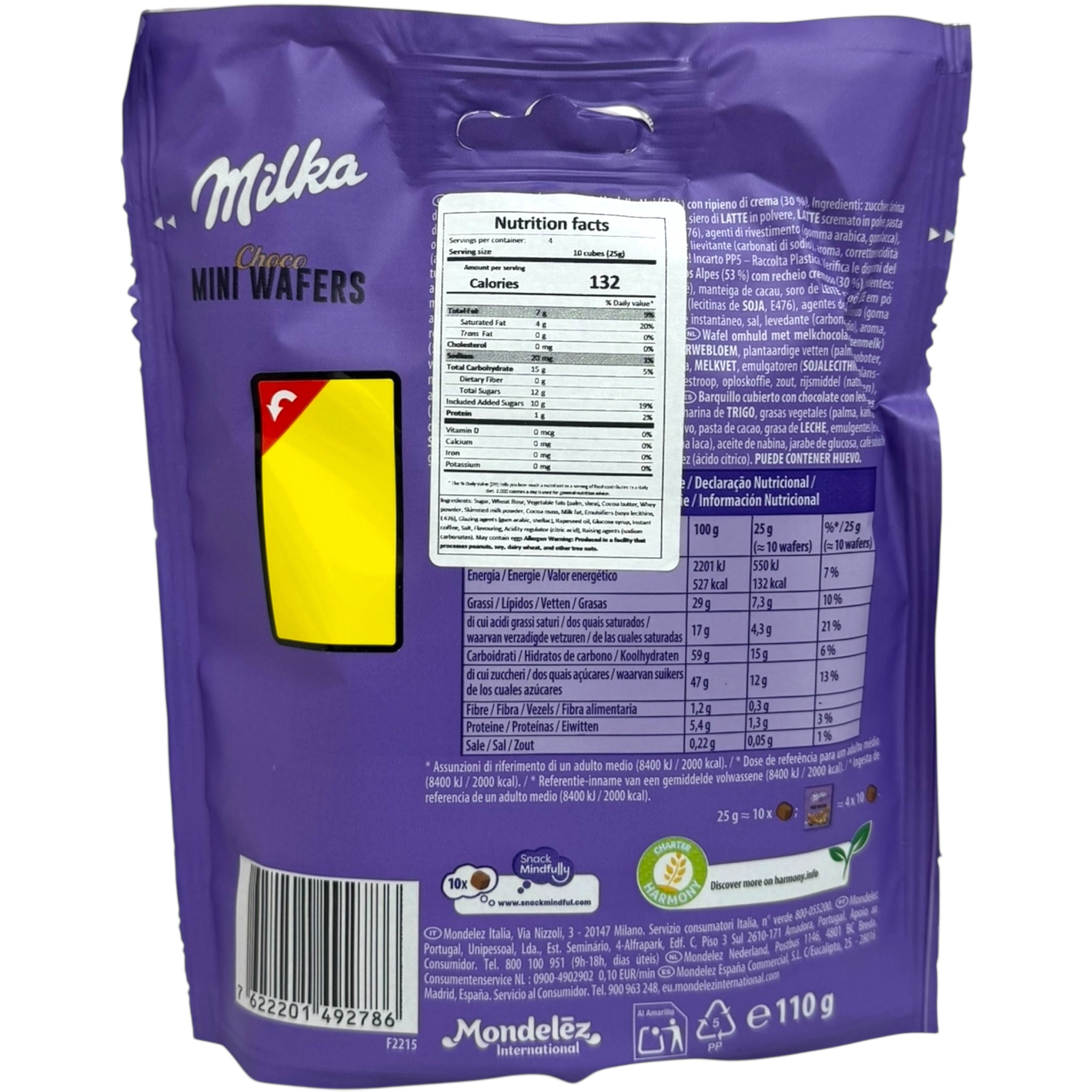 Milka Chocolate Mini Wafer 110g – Crisp Chocolate Snack