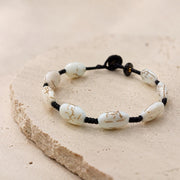 Knotted Circle Bead Adjustable Bracelet - Thailand