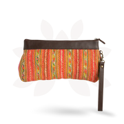 Upcycled Hmong Leather Cuff Wristlet - Thailand