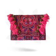 Adelita Embroidered Bird Boho Clutch iPad | Tablet Bag - Thailand