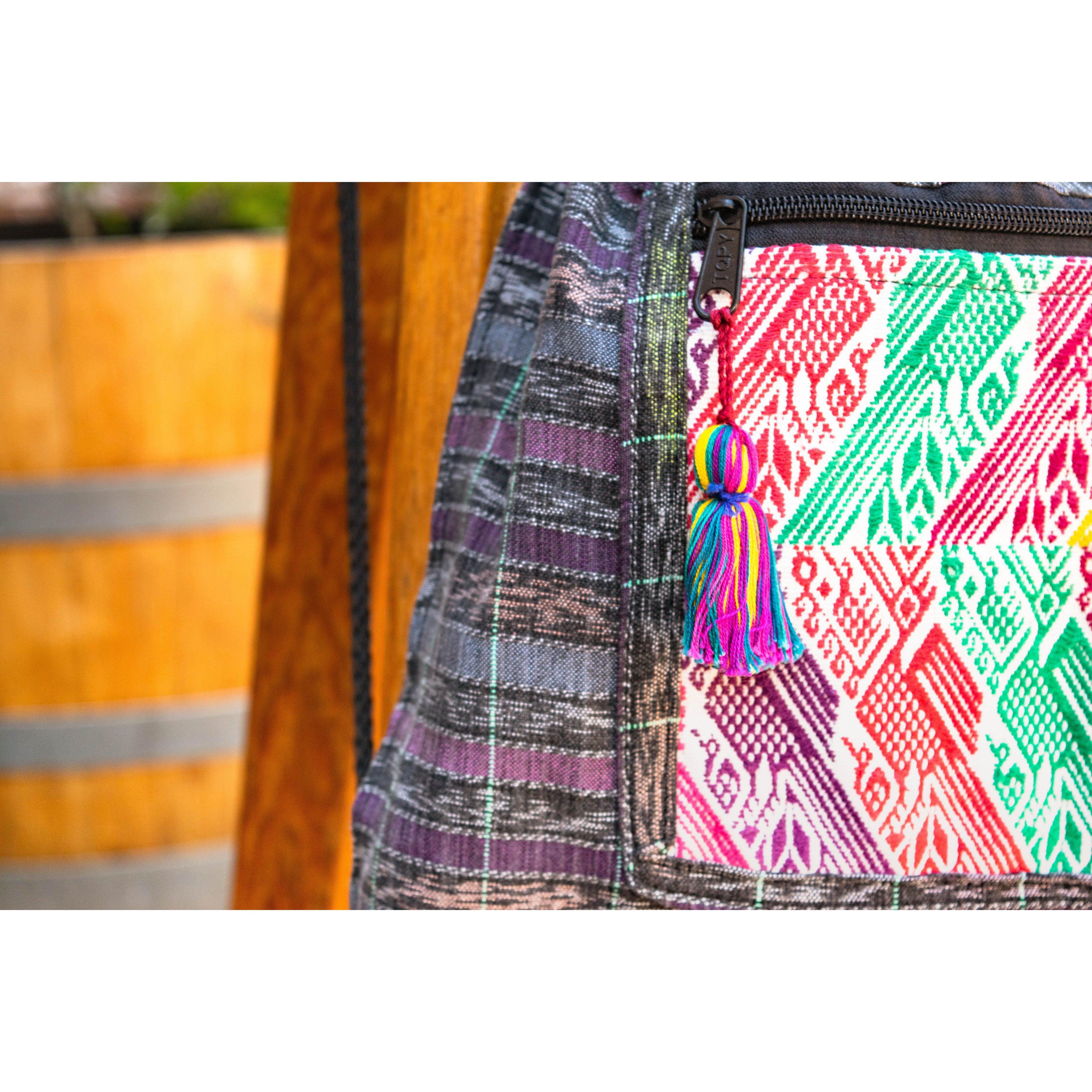 Salsa Upcycled Corte Backpack - Unique Guatemalan Handicraft