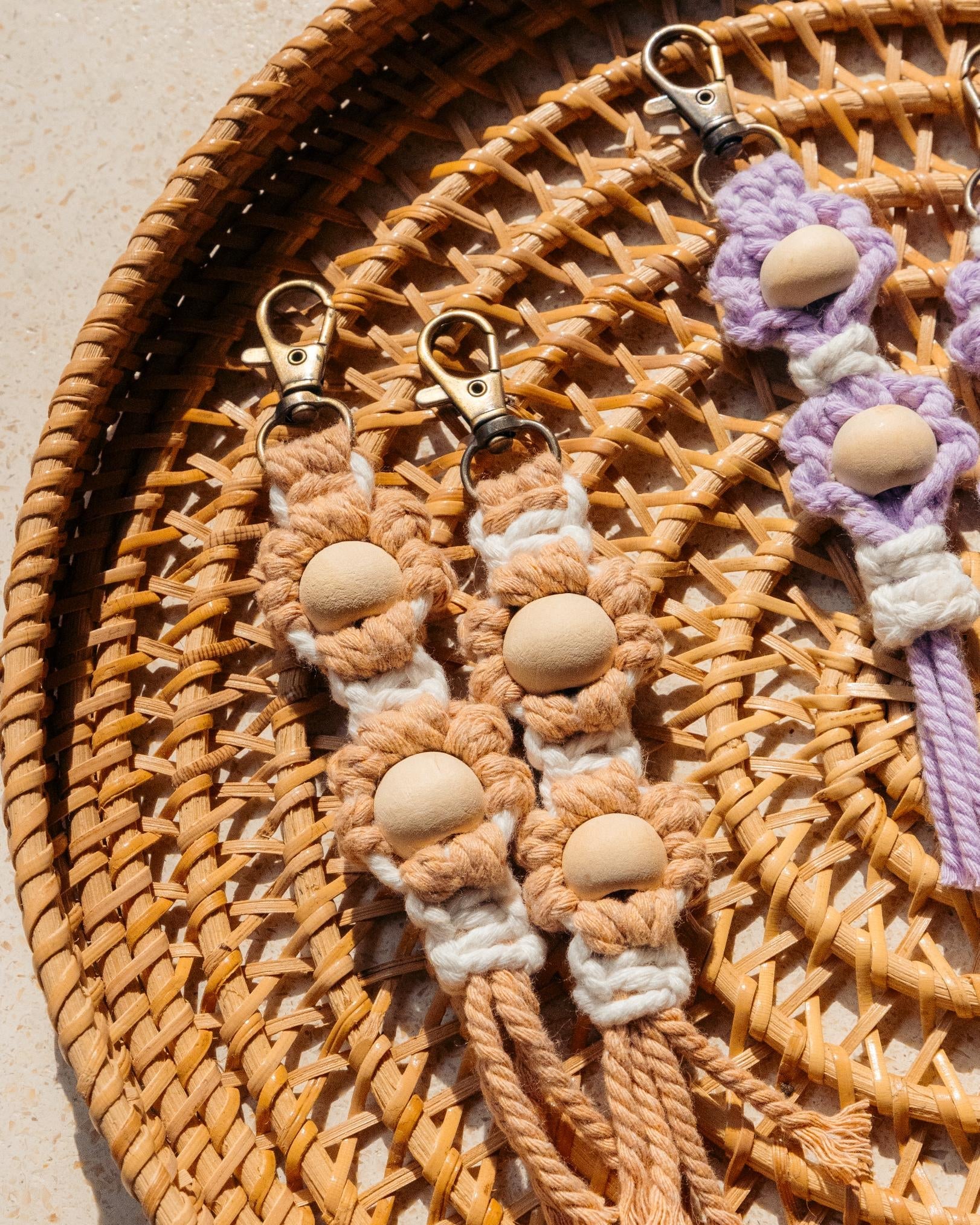 Flora Macrame Keychain