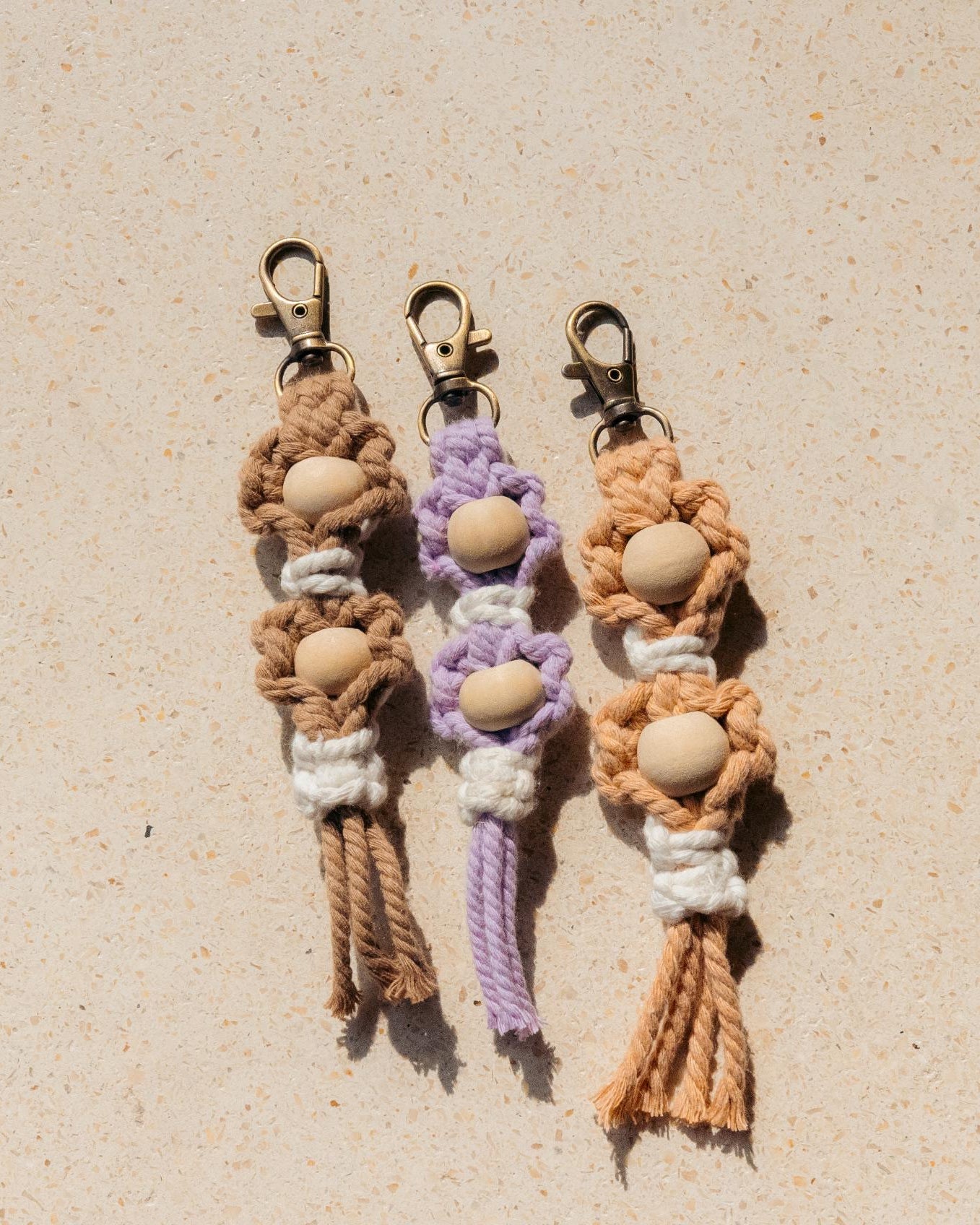 Flora Macrame Keychain