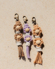 Flora Macrame Keychain