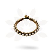 Stackable Bracelet with Brass Beads - Thailand