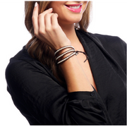Three Wrap Bracelet with Leather & Beads - Thailand
