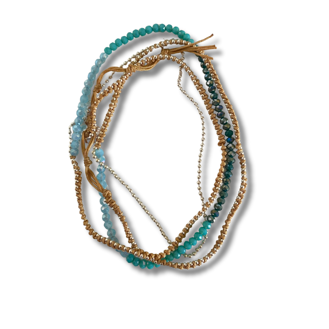 Anita Bead and Chain Wrap Bracelet Necklace – Thailand