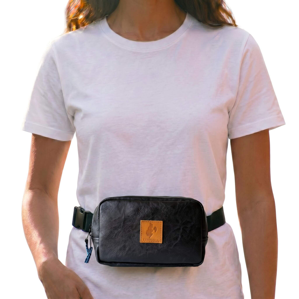 Vegan Leather Belt Bag for Men & Women, Crossbody Fanny Pack