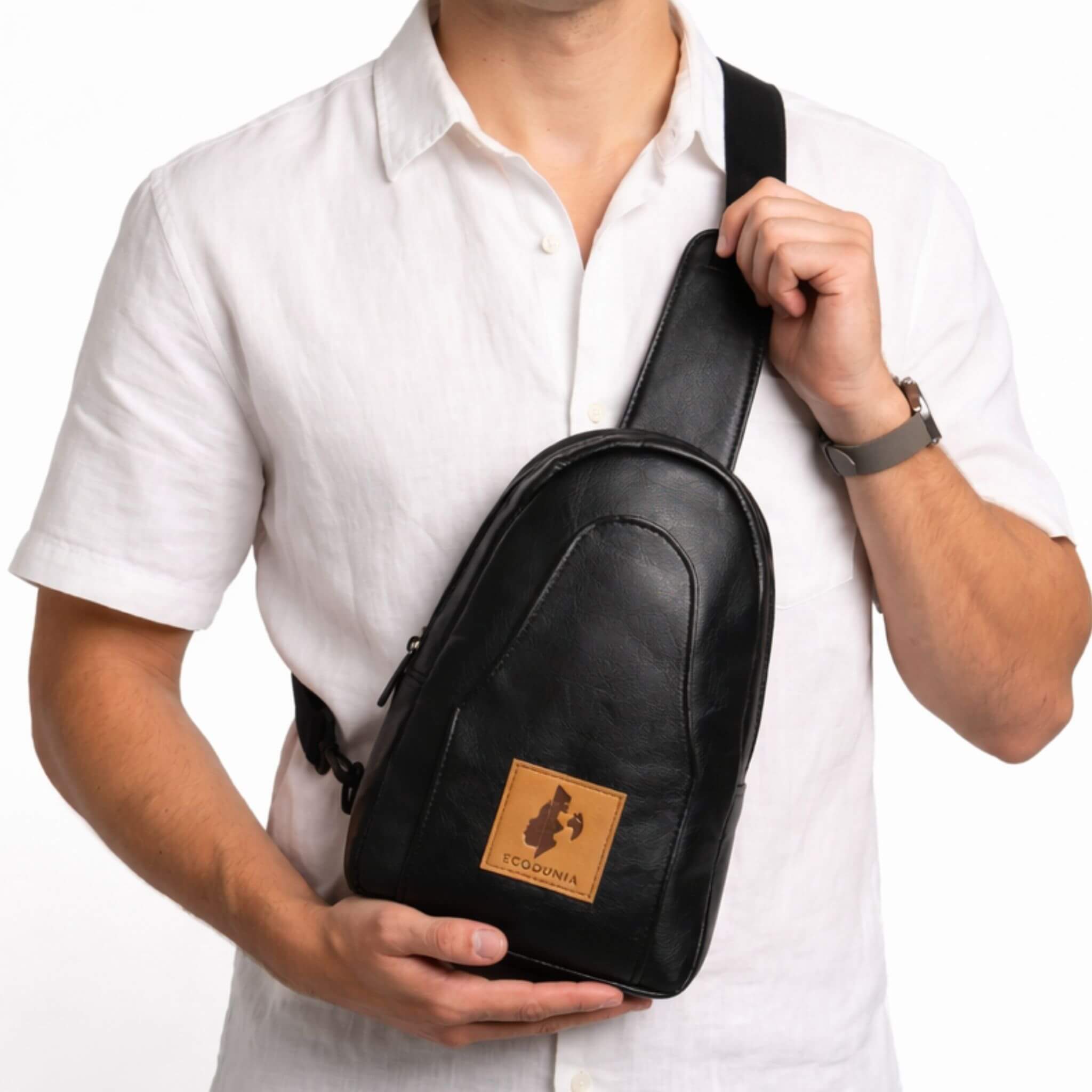 Small Vegan Leather Sling Bag - Crossbody | Buru