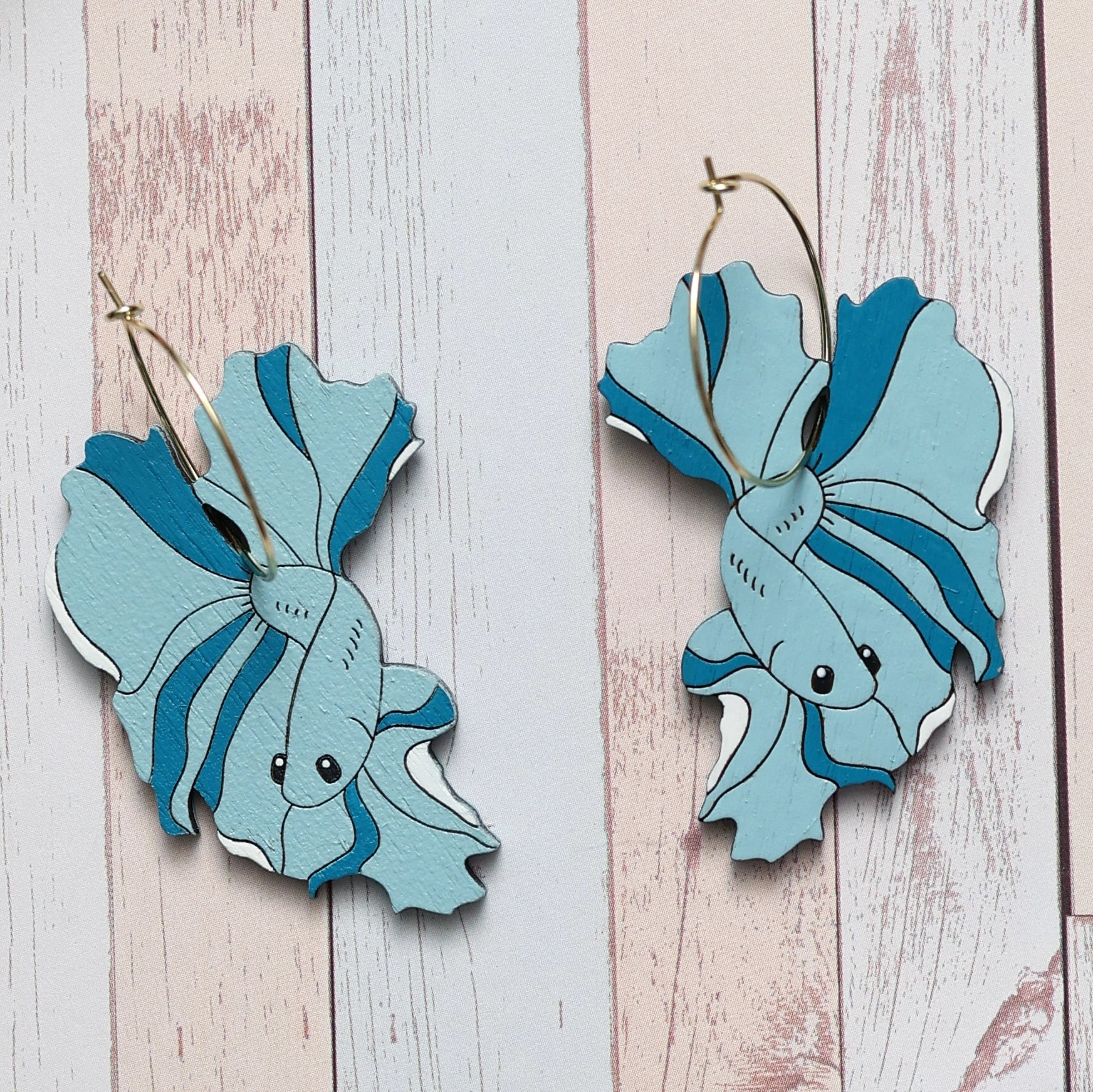 Betta Fish Hoops - Blue
