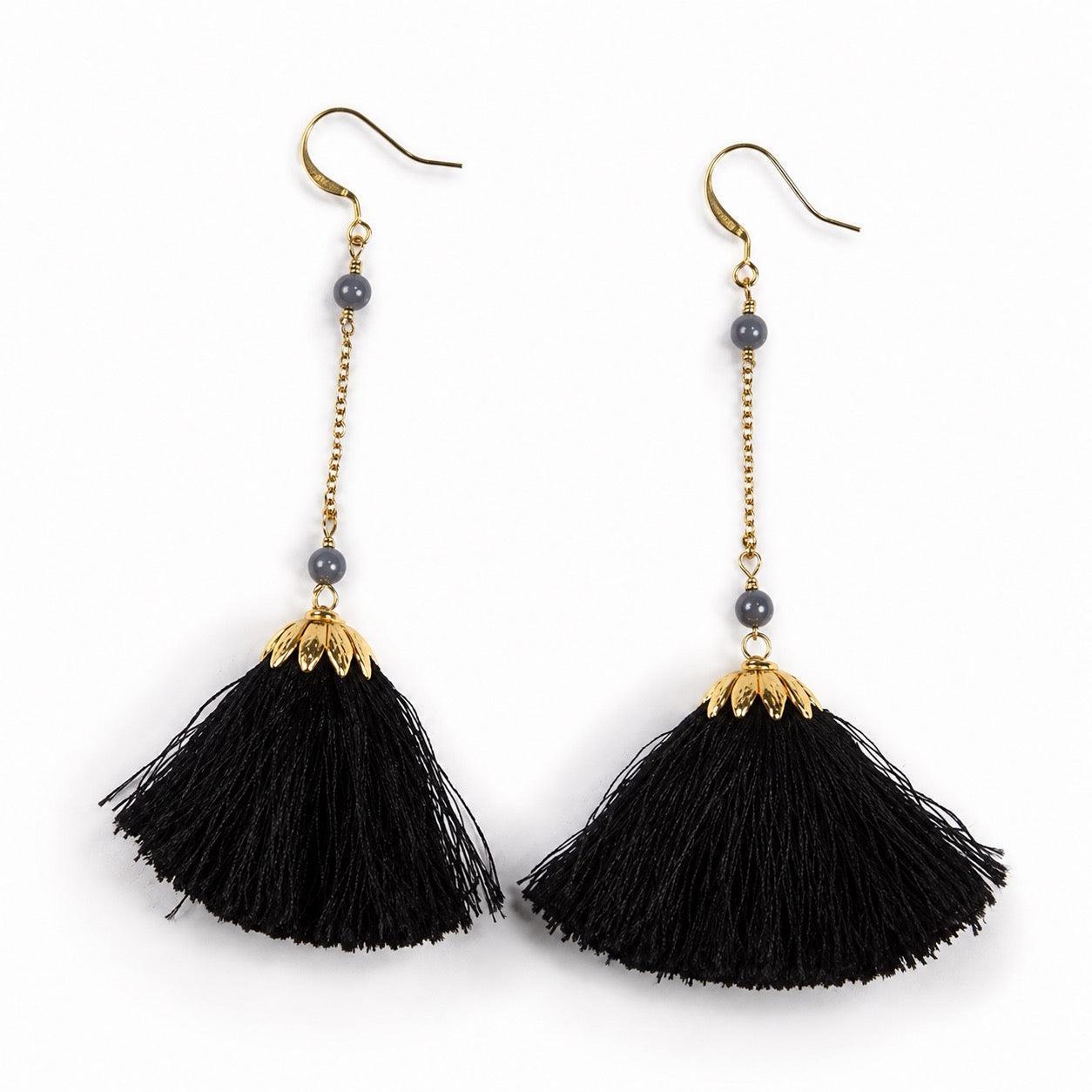 Dangling Tassel Earrings - Thailand