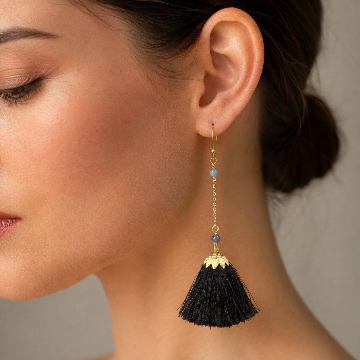 Dangling Tassel Earrings - Thailand