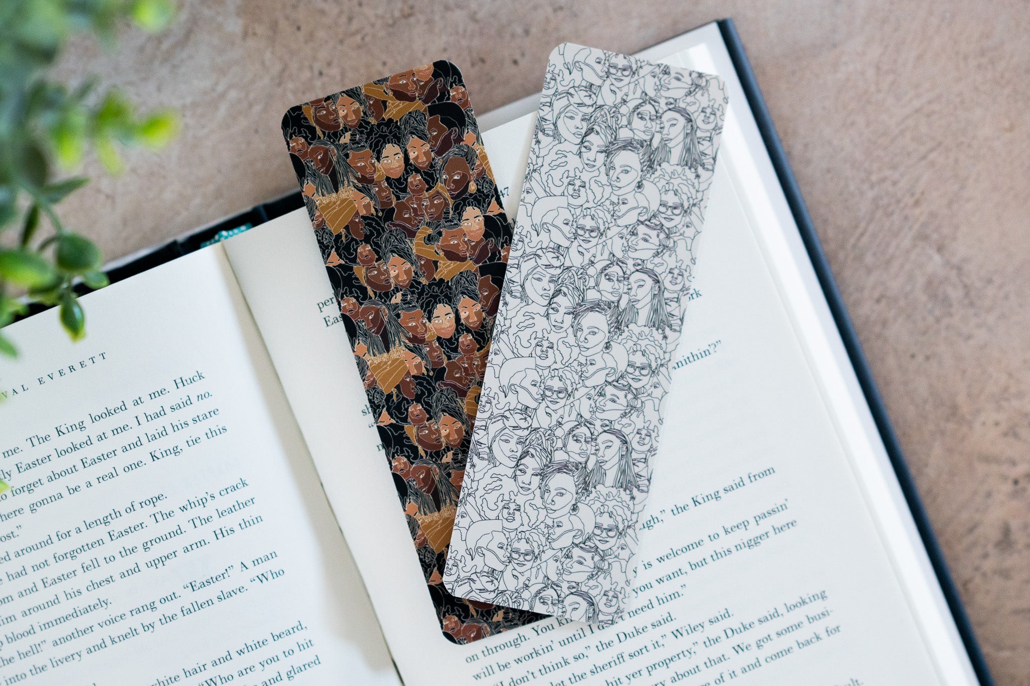 Bookmark - Black Women Line Art Colored