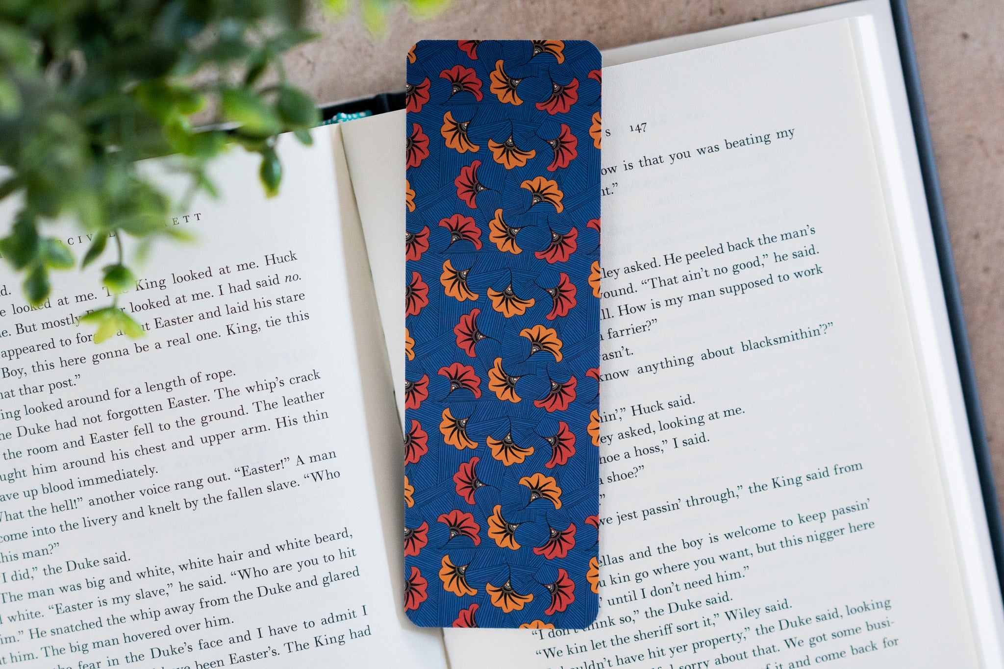 African Print Bookmark - Wedding Flowers (Ankara)