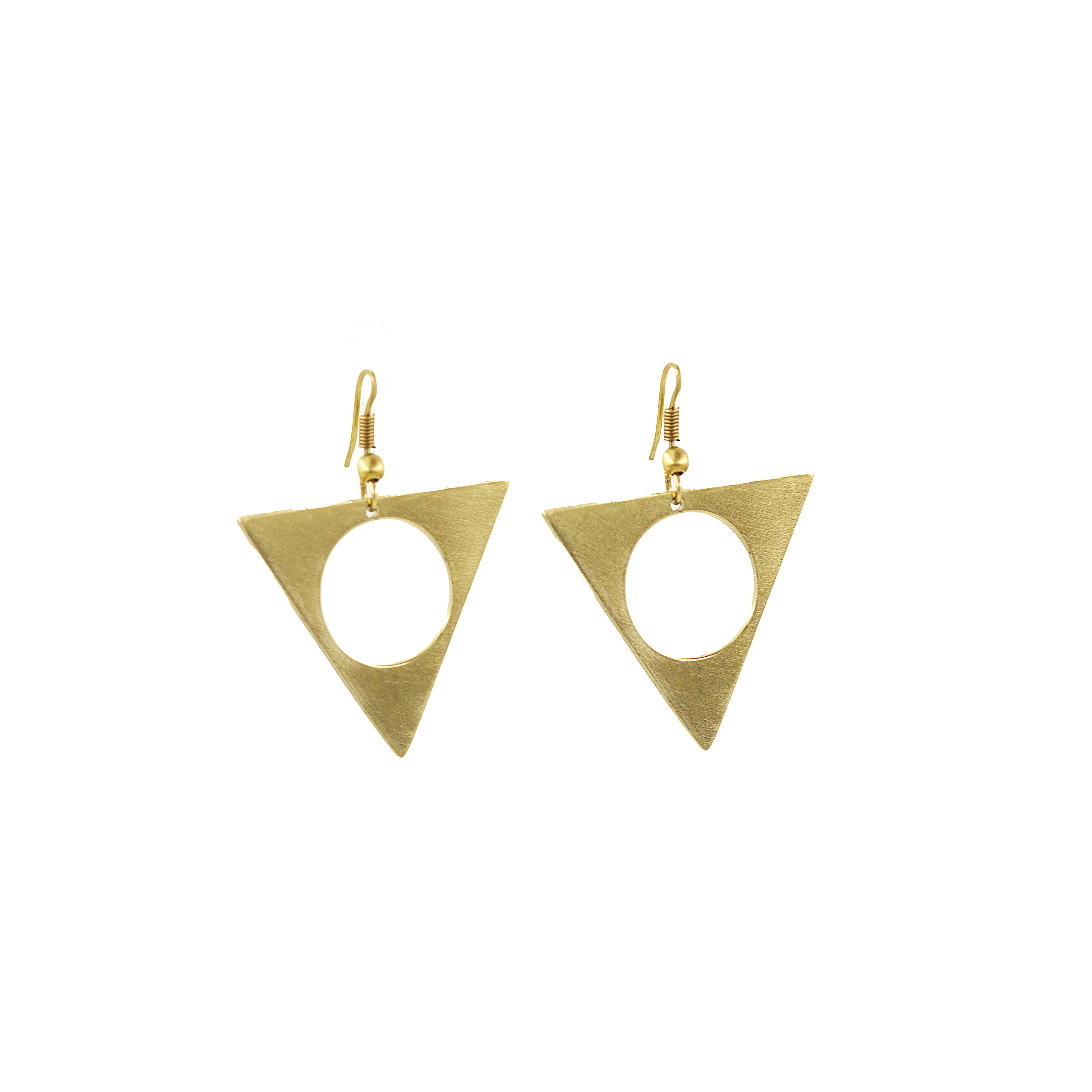 Lia Handmade Triangular Hollow Earrings
