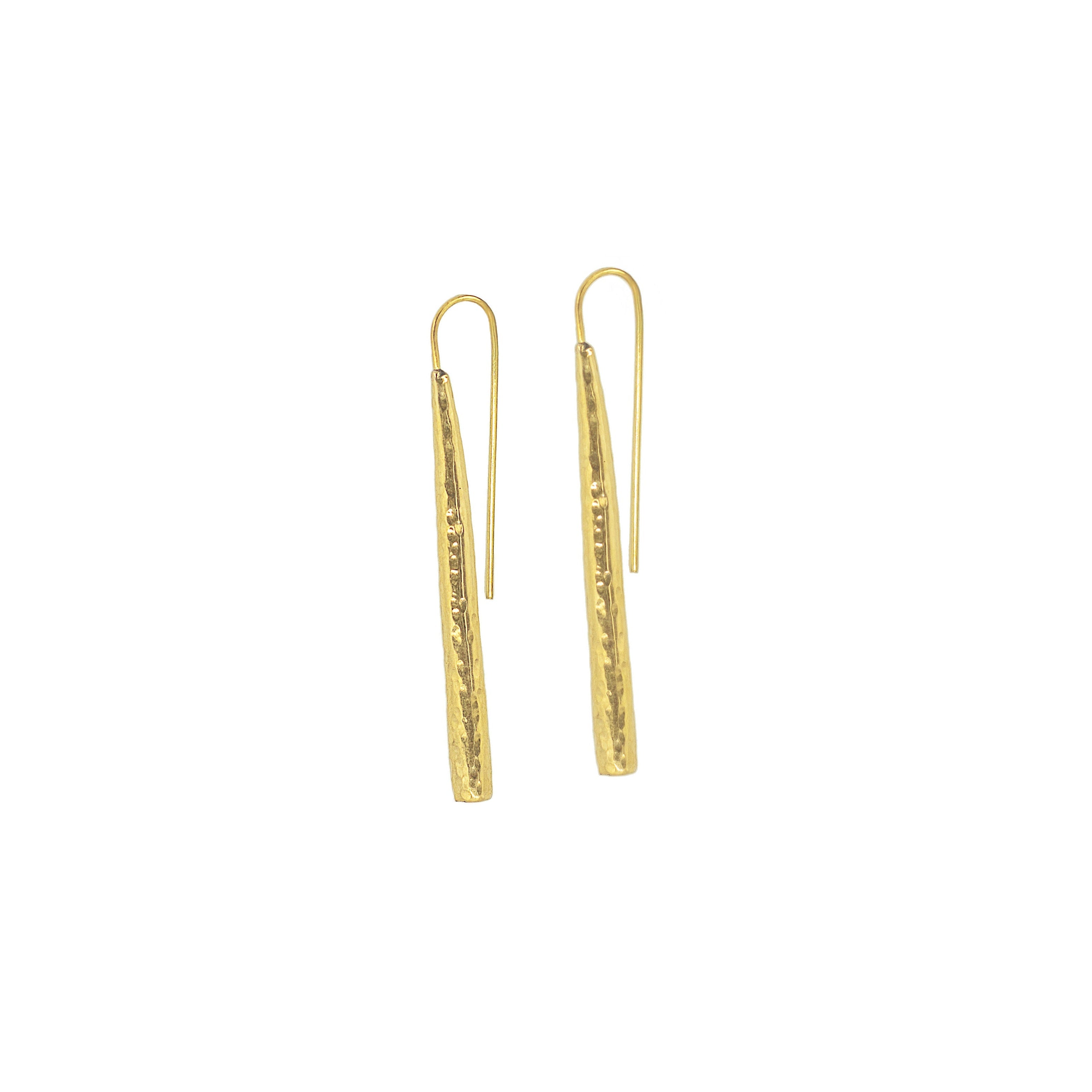 Moja Brass Long Bar Dangle Earrings for Women