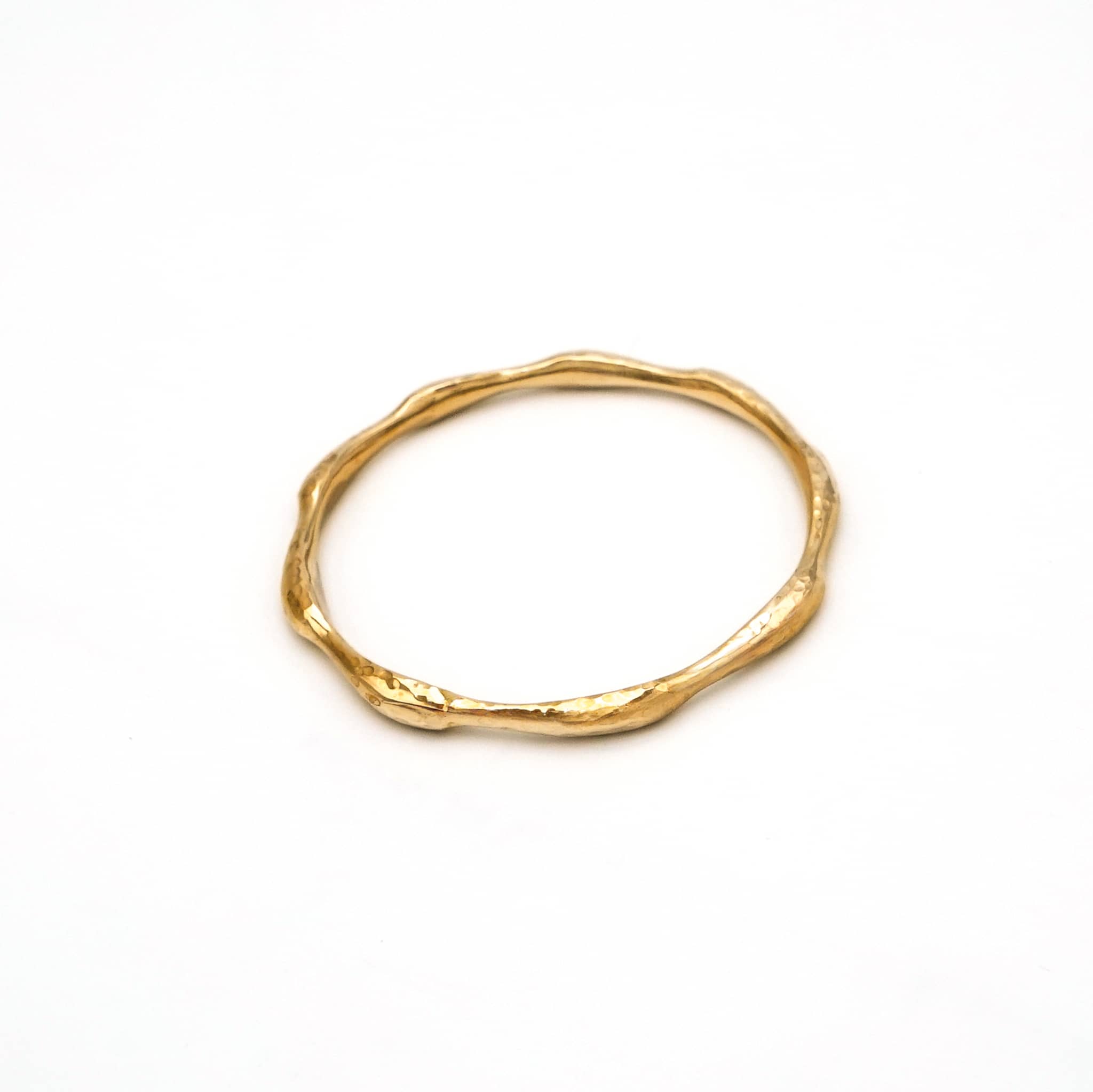 Handmade Brass Golden Twist Bangle, Bracelet - Sema