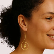 Nuru Brass Wire Work Earrings for Women