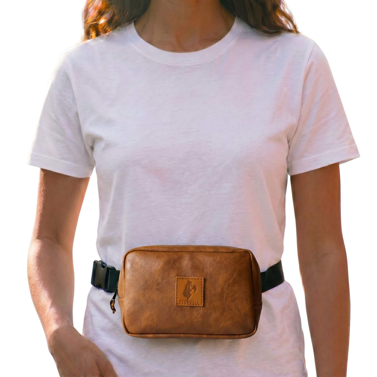 Vegan Leather Belt Bag for Men & Women, Crossbody Fanny Pack