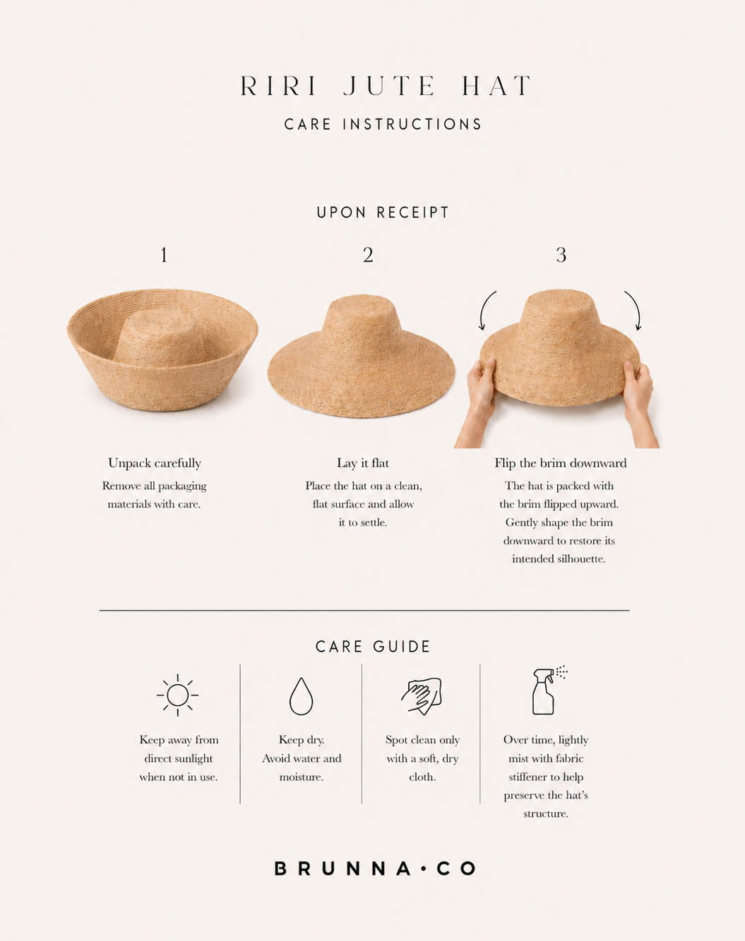 The Riri Duo Jute Straw Hat In Nude & Golden Yellow