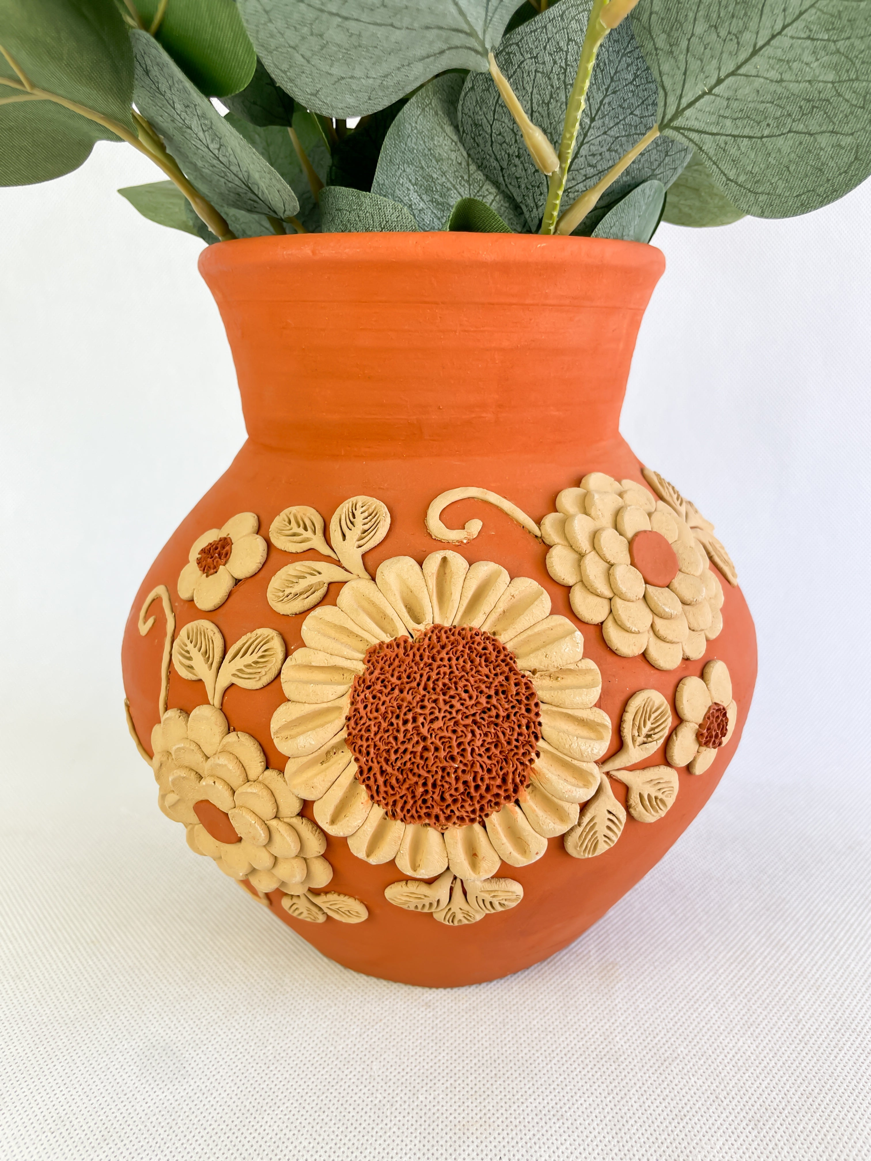 Velasco Oaxaca Red Clay Vase - Florero Barro