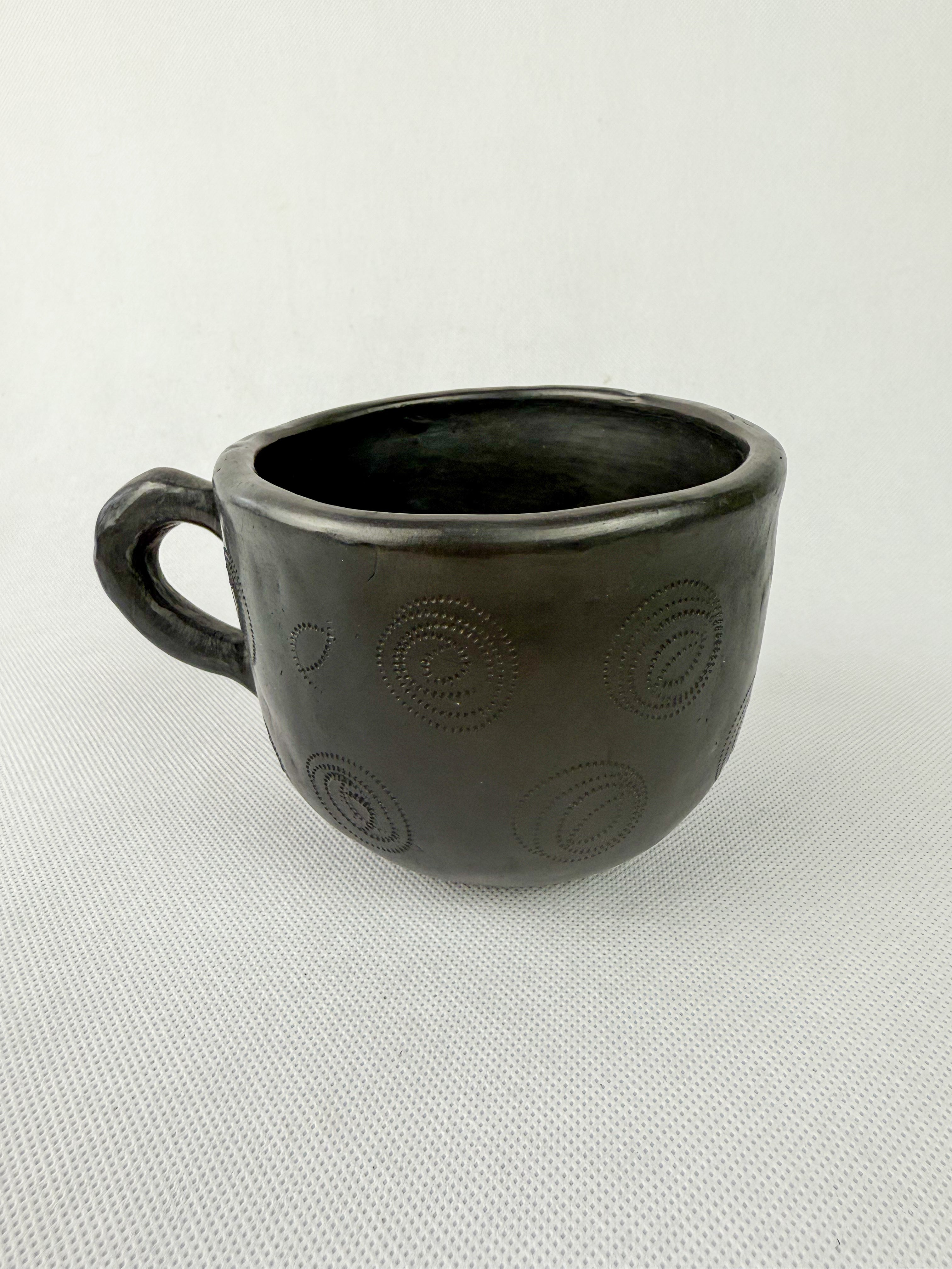 Oaxaca Black Clay Mugs - Taza Barro Negro