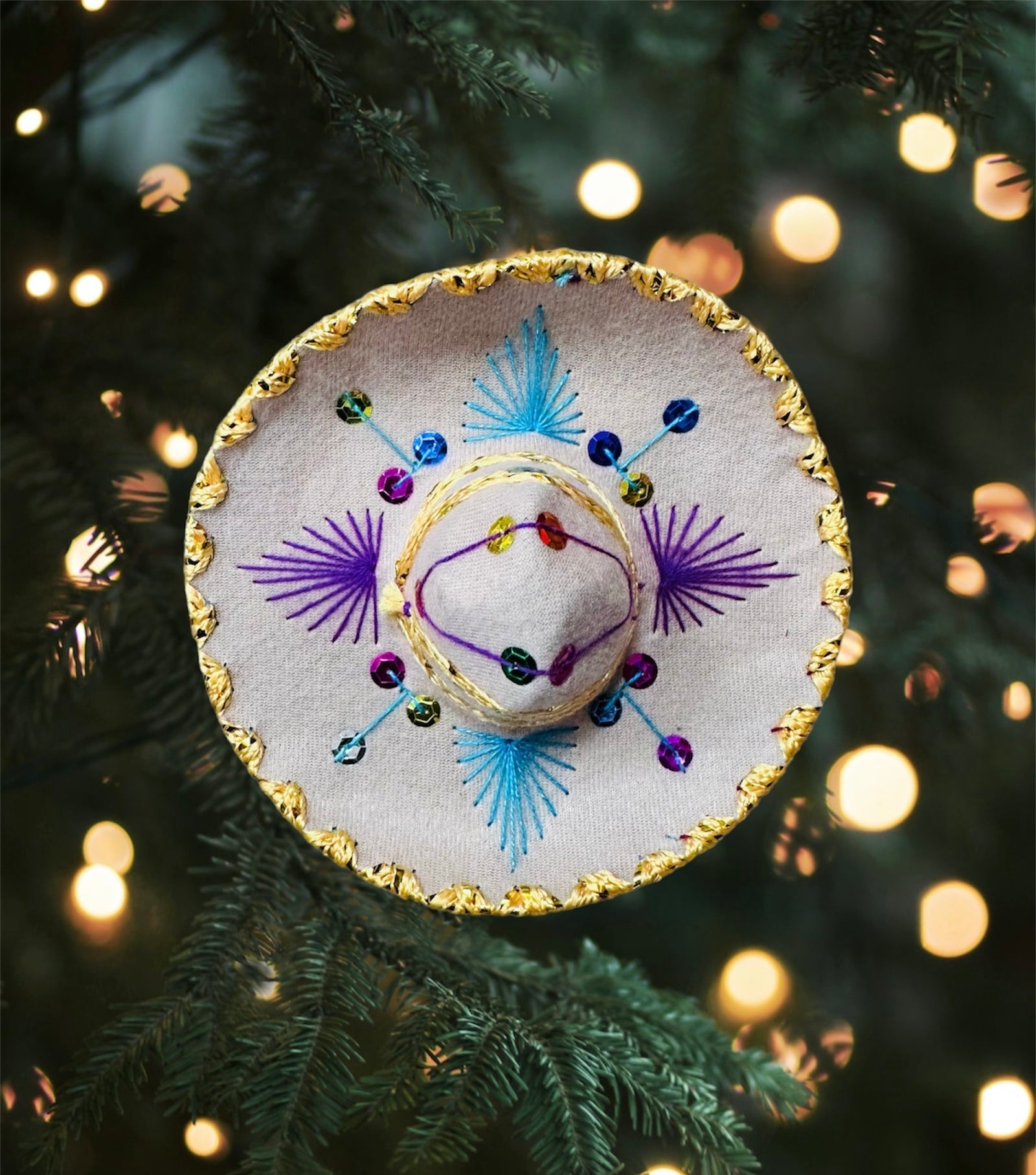 Small Velvet Mariachi Hat Decoration