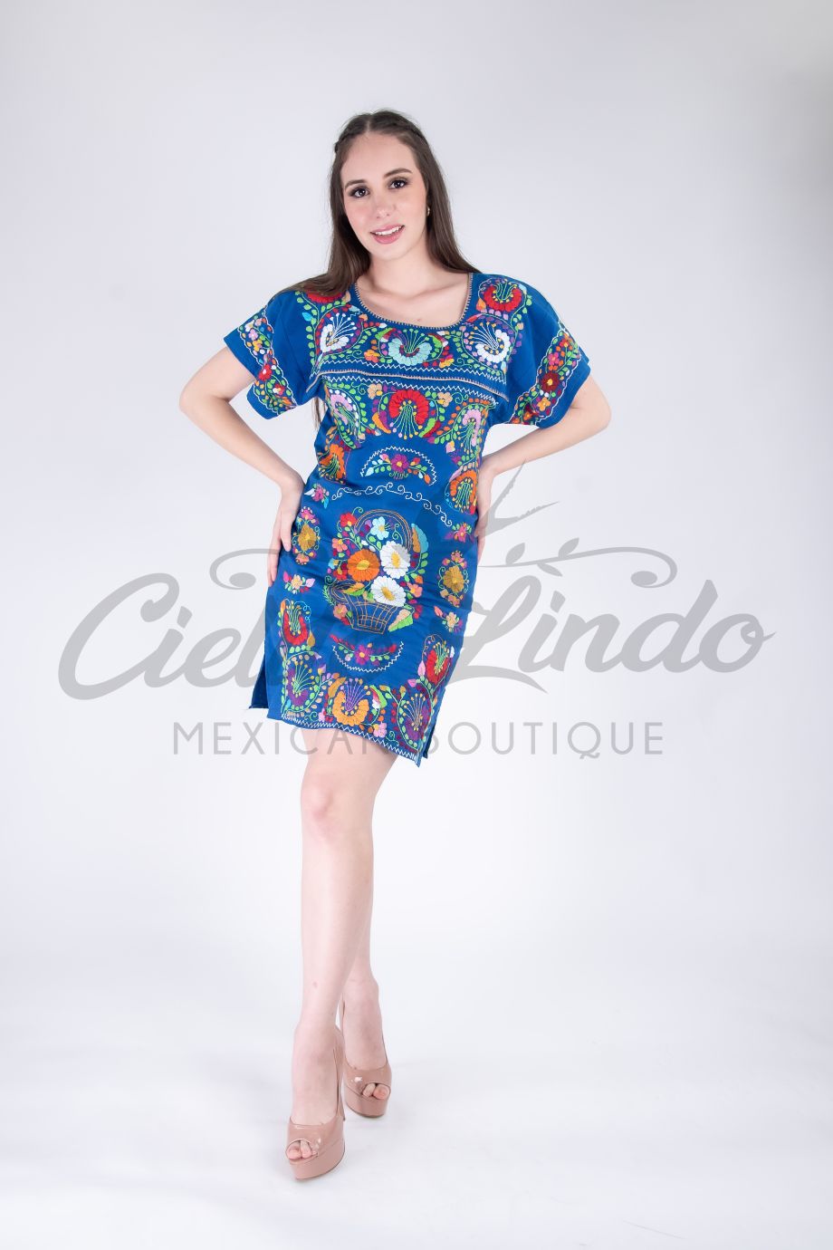 San Miguel Fine Dress Royal blue