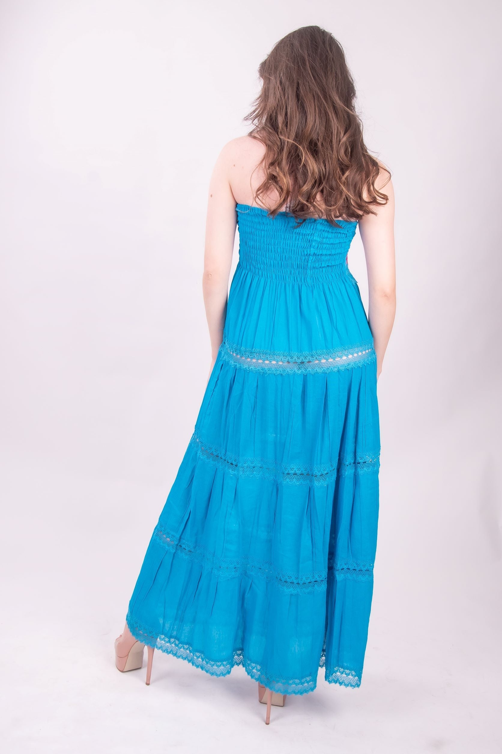 Vallarta Blue Strapless Maxi Dress