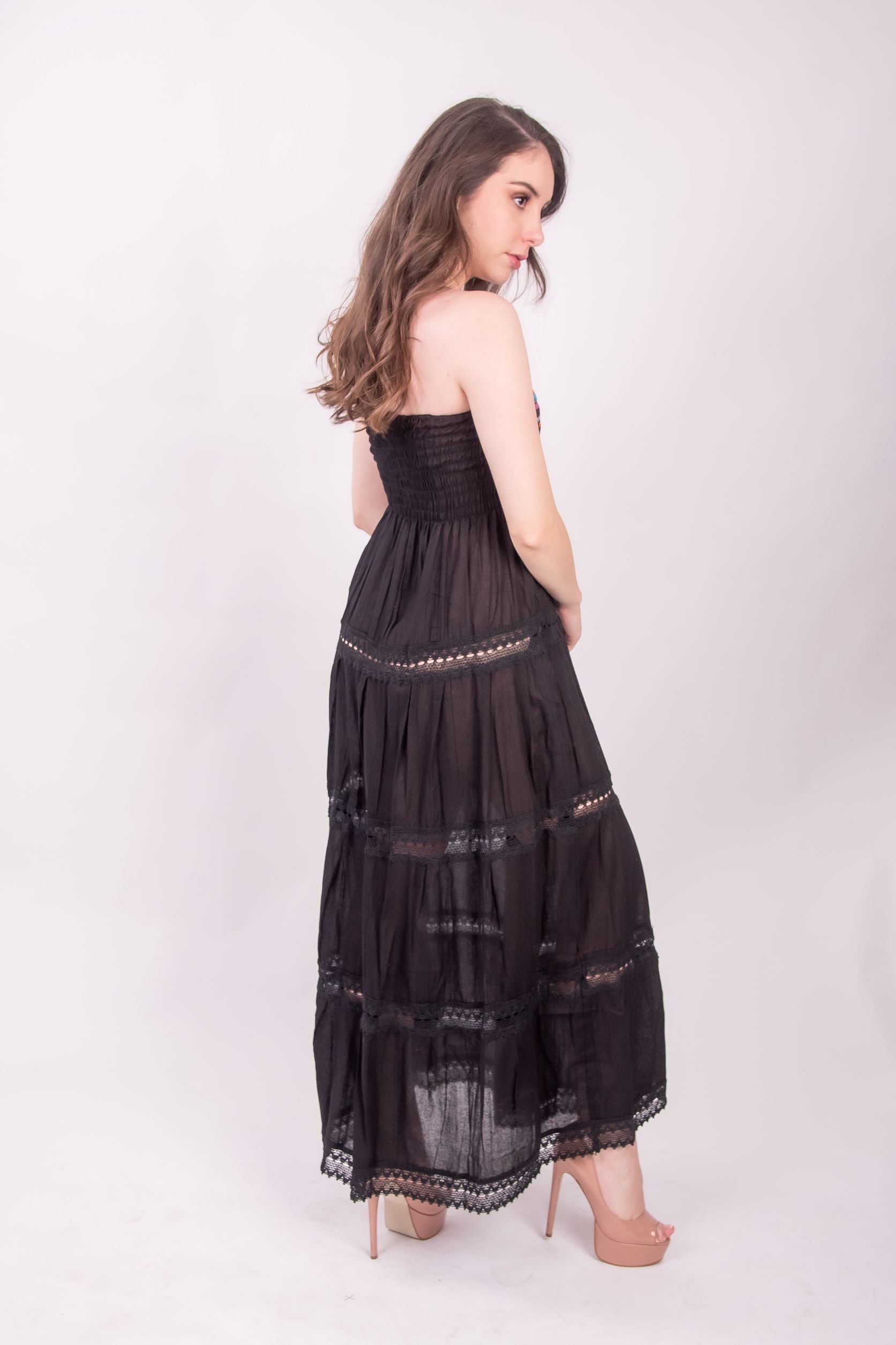 Vallarta Black Strapless Maxi Dress