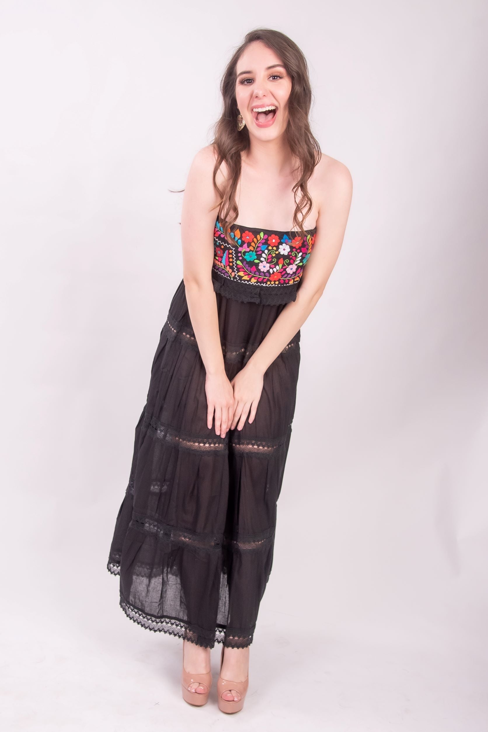 Vallarta Black Strapless Maxi Dress
