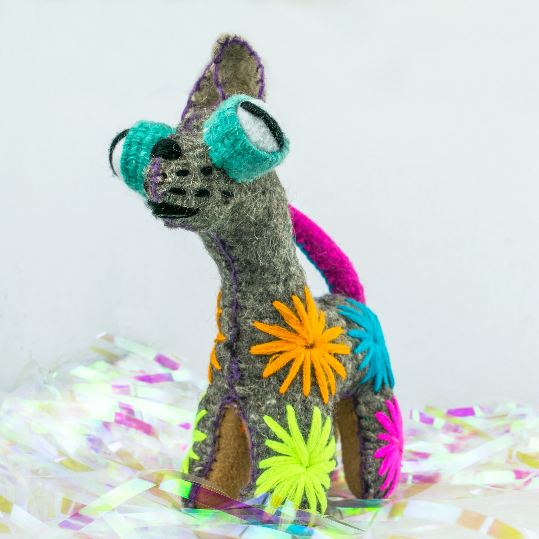 Coco the Chihuahua: Repurposed Wool Boho Decor - Mexico