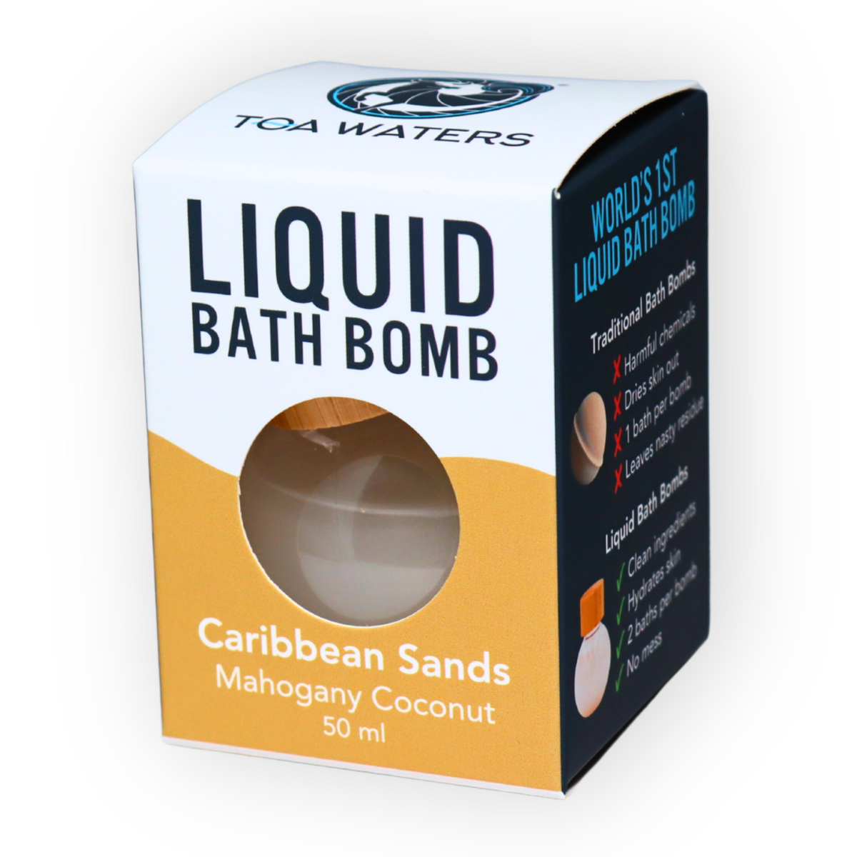 Caribbean Sands Liquid Bath Bomb - Mahogany Coconut