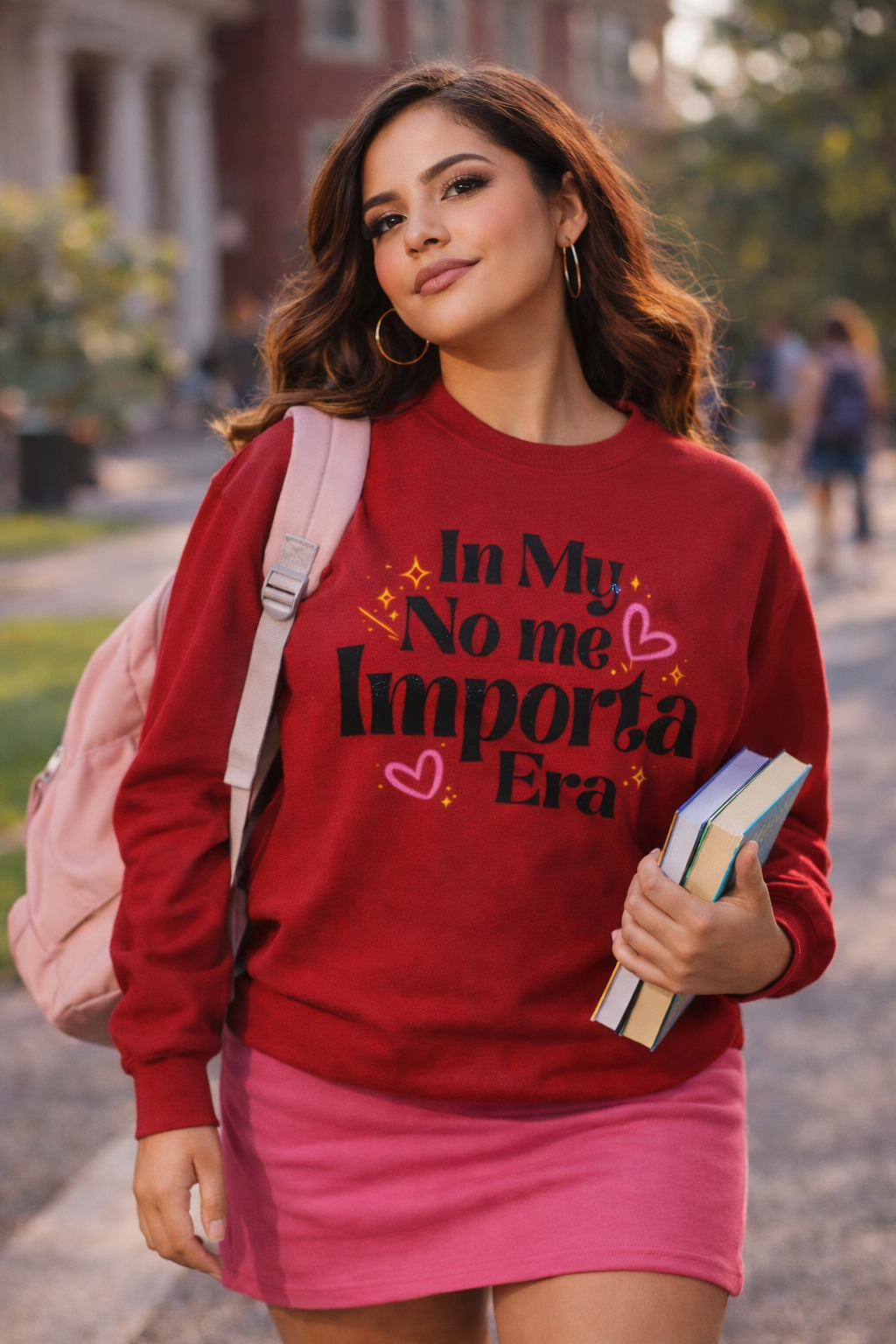 In My No Me Importa Era Crewneck Sweatshirt | Funny Latina Fleece-Lined Crewneck | 5 Colors