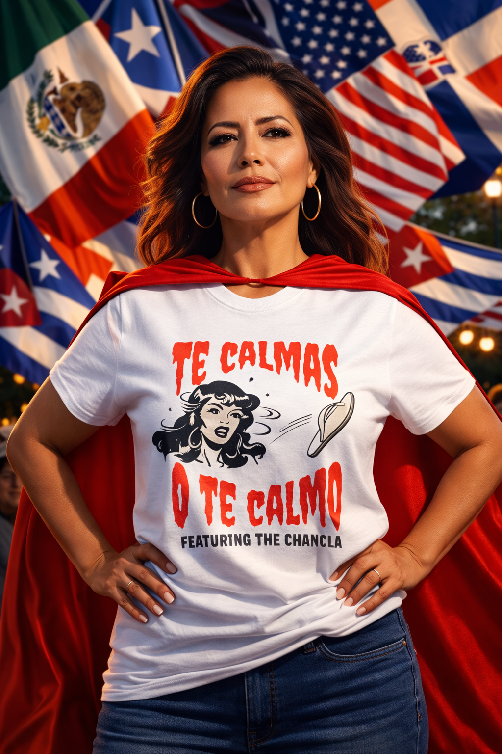 Te Calmas O Te Calmo Featuring The Chancla T-shirt | 4 Colors