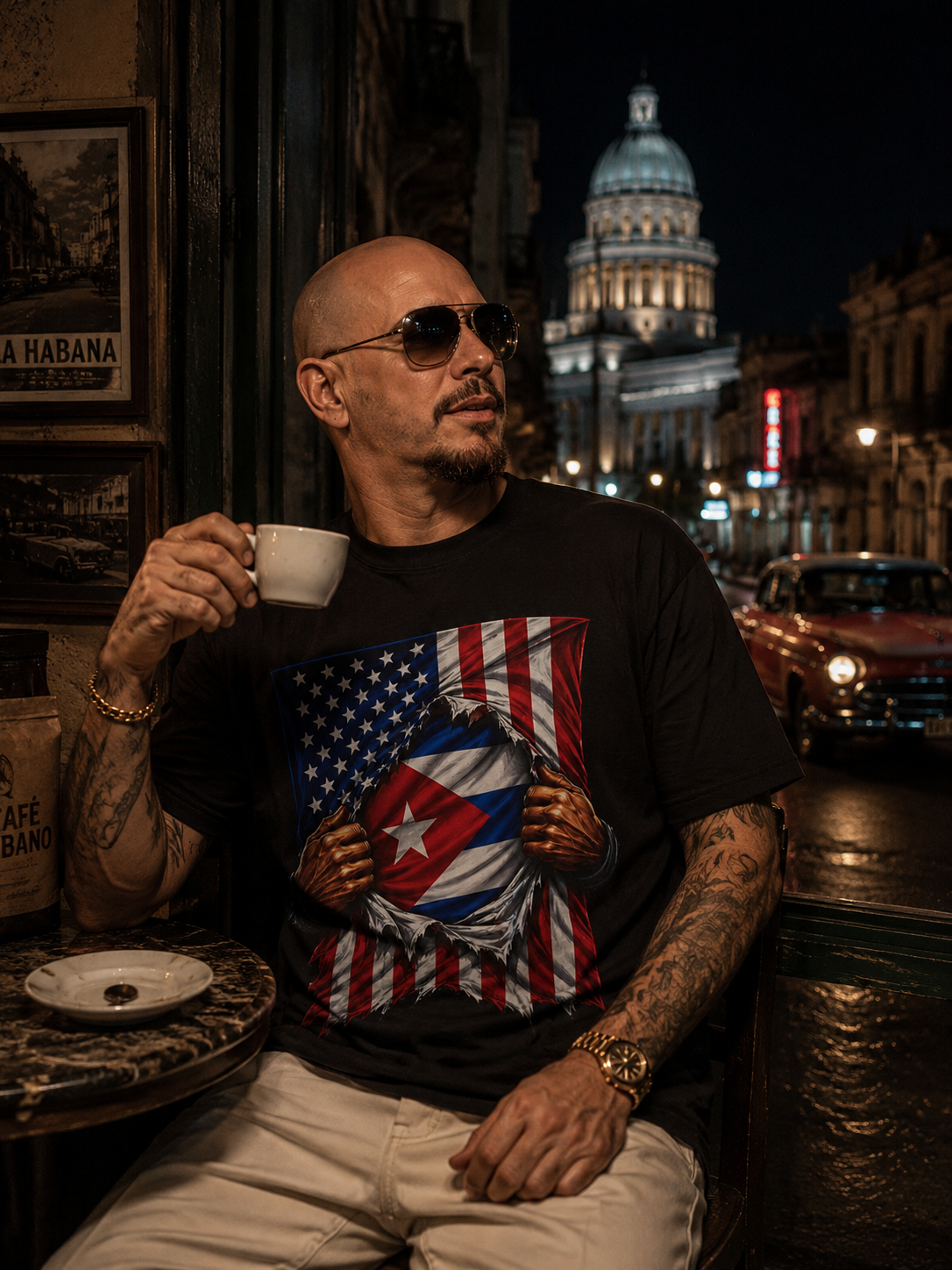 Cuba Flag + USA Flag Pride T-shirt | Cuban + American Pride 4th Of July | Funny Viral Latino Tees | Unisex - 4 Colors