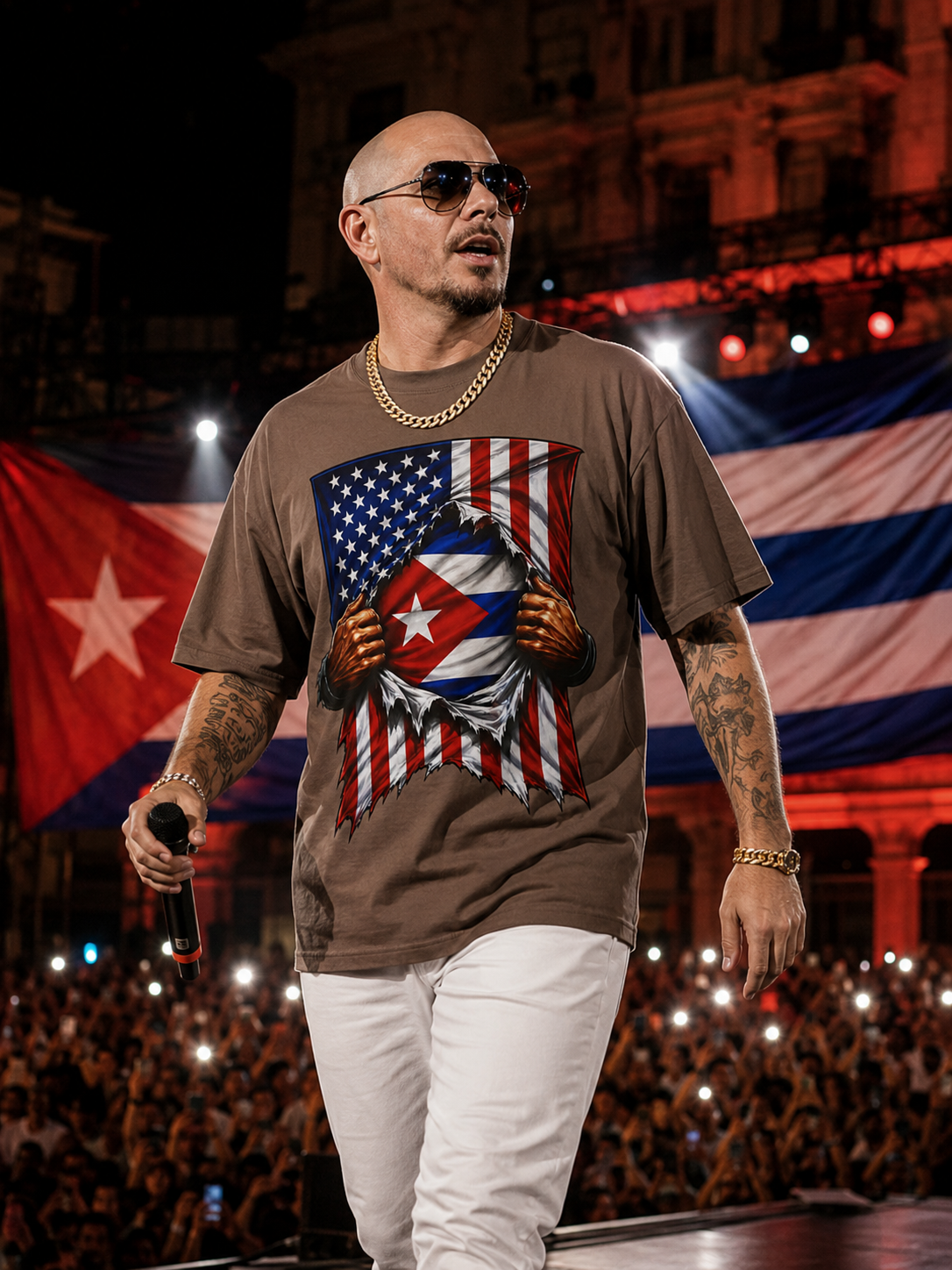 Cuba Flag + USA Flag Pride T-shirt | Cuban + American Pride 4th Of July | Funny Viral Latino Tees | Unisex - 4 Colors