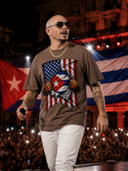 Cuba Flag + USA Flag Pride T-shirt | Cuban + American Pride 4th Of July | Funny Viral Latino Tees | Unisex - 4 Colors