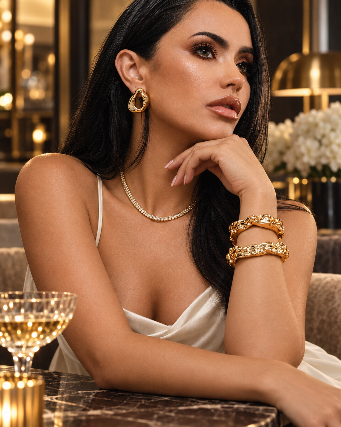 Nathalia Sculpted Hammered Bracelet Cuff