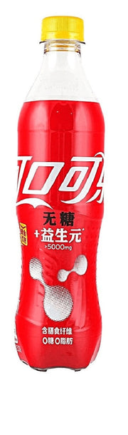 Coca-Cola Fiber Plus Zero – Zero Sugar Cola with Added Dietary Fiber 500mL Bottle (China)