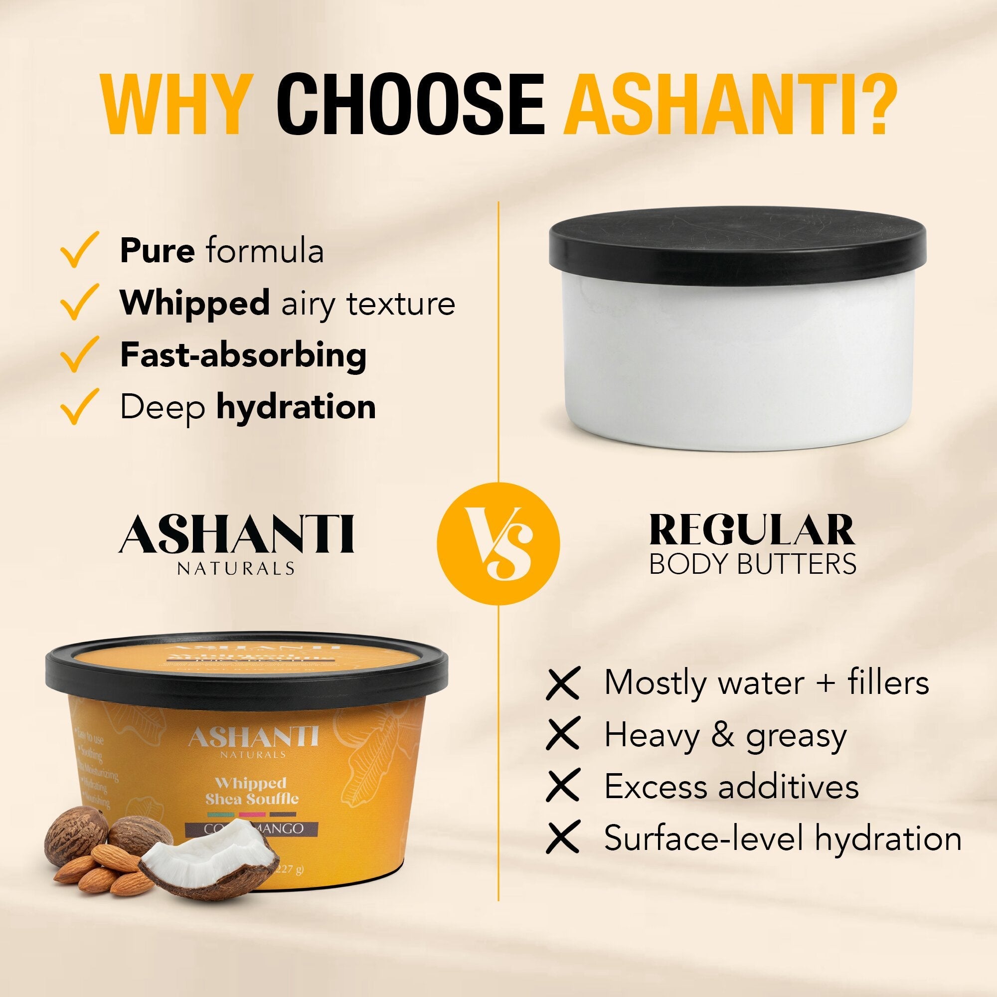 ASHANTI NATURALS Shea Souffle Coco Mango