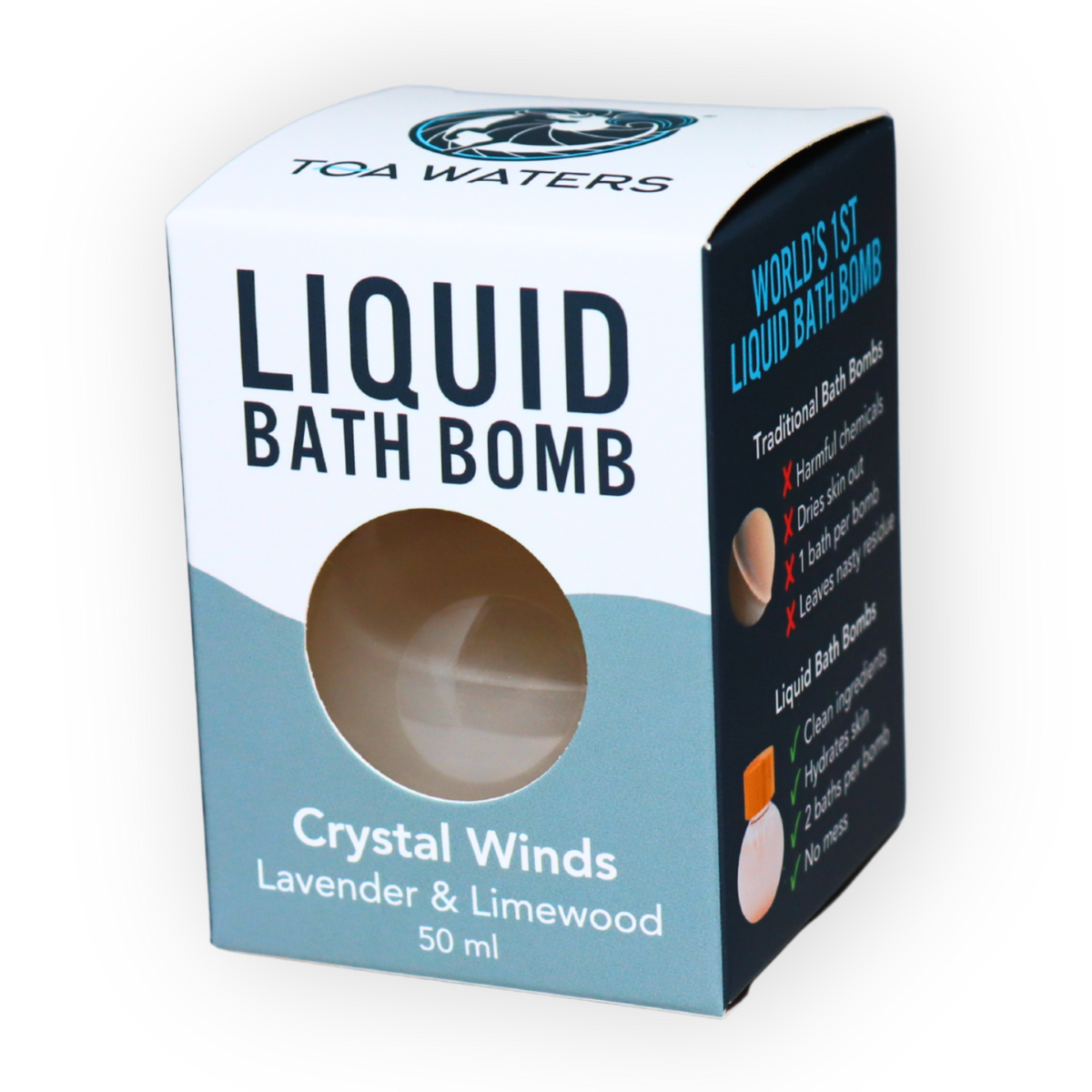 Crystal Winds Liquid Bath Bomb - Lavender and Limewood