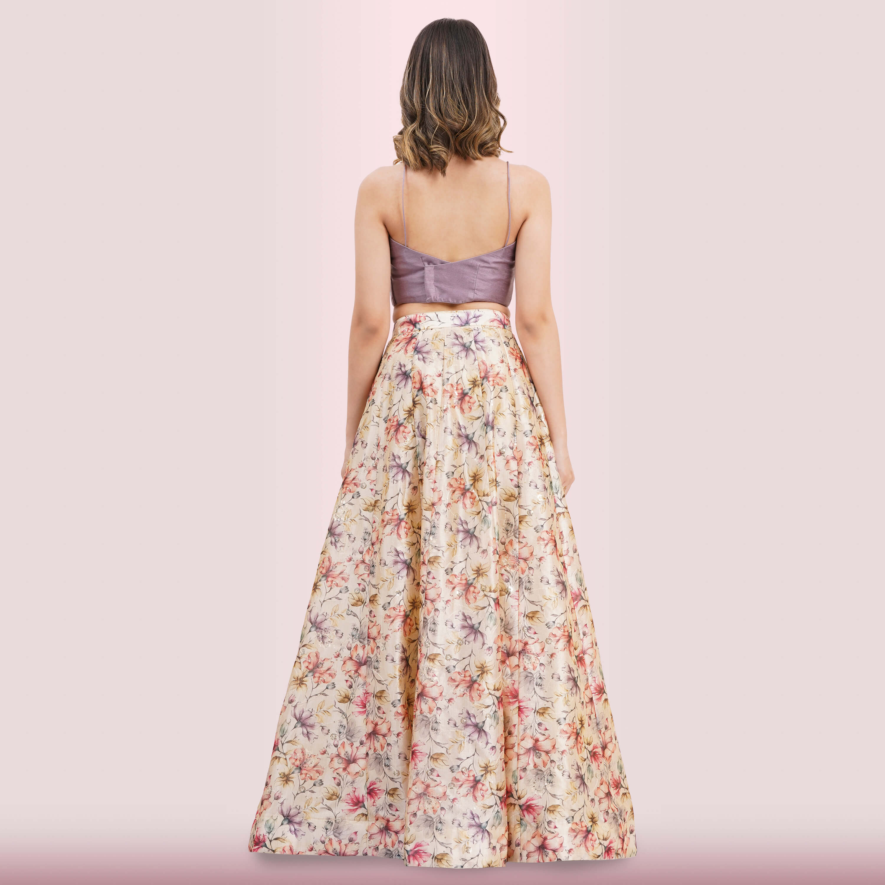 Custom Designed Floral Lehenga