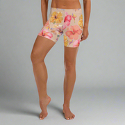 Sandy Watercolor Hibiscus Athletic/ Swimming Shorts