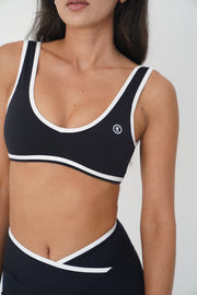 I Am Right Where I Need To Be Black Butter Sports Bra