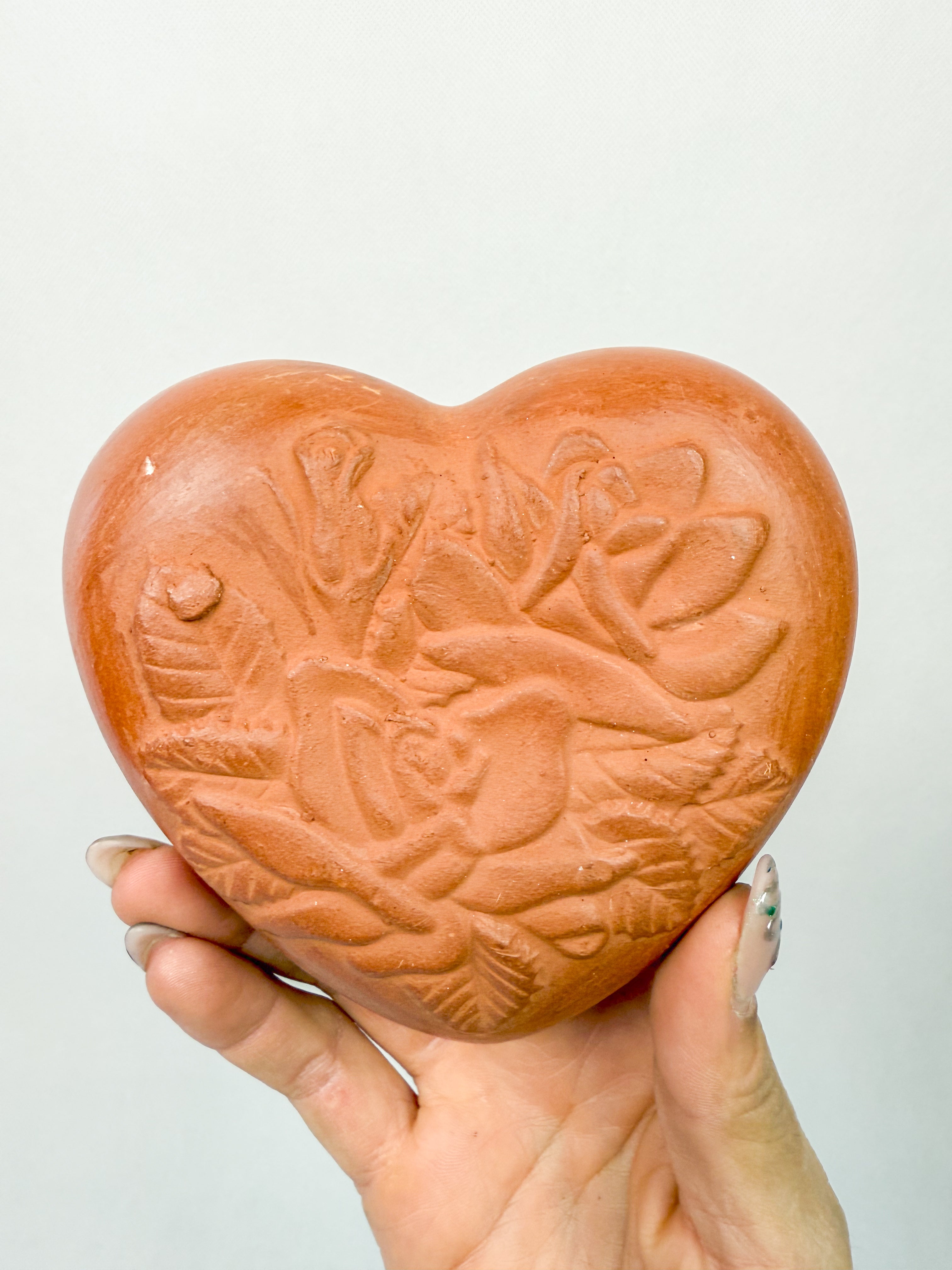 Oaxaca Red Clay Heart Bowls - Corazon Tazones Barro