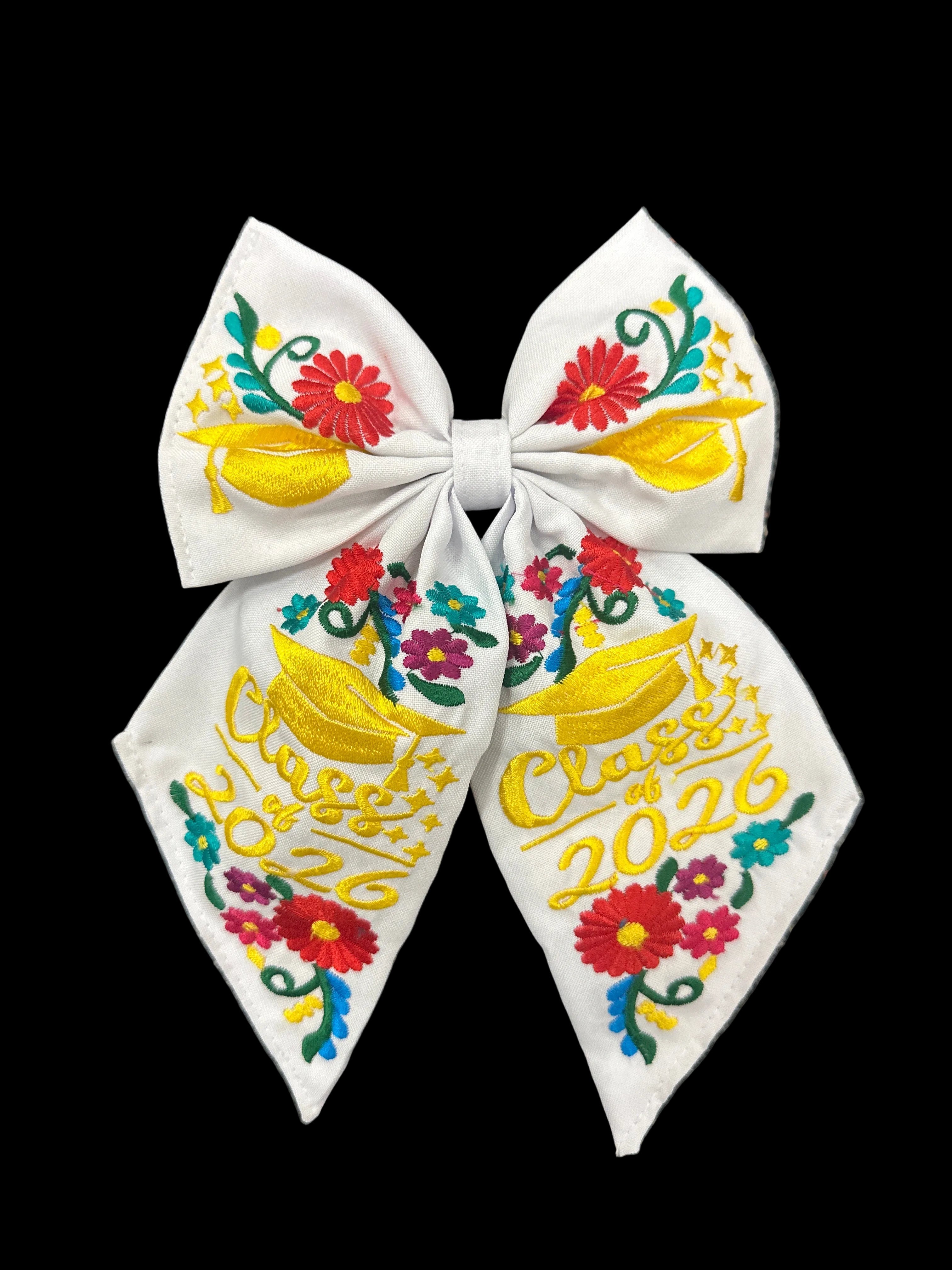 Graduation Embroidered bow